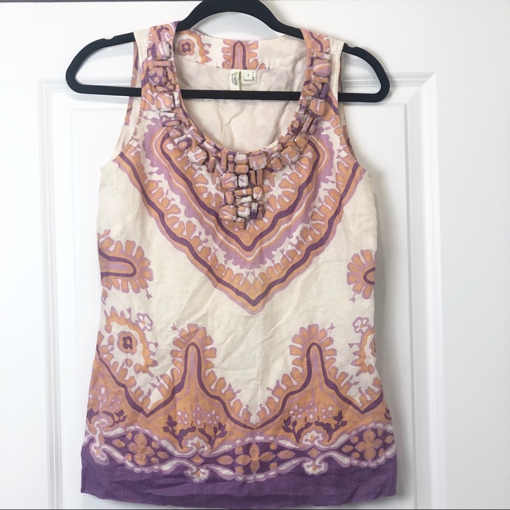 J.Crew Linen Sleeveless Top